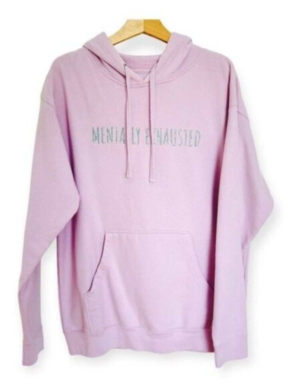 Lilac Hoodie Mentally Exhausted”
